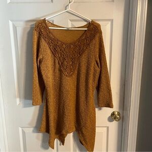 ONE WORLD Golden Knit Top